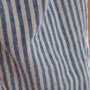 J. Crew Blue and White Striped Tank Top